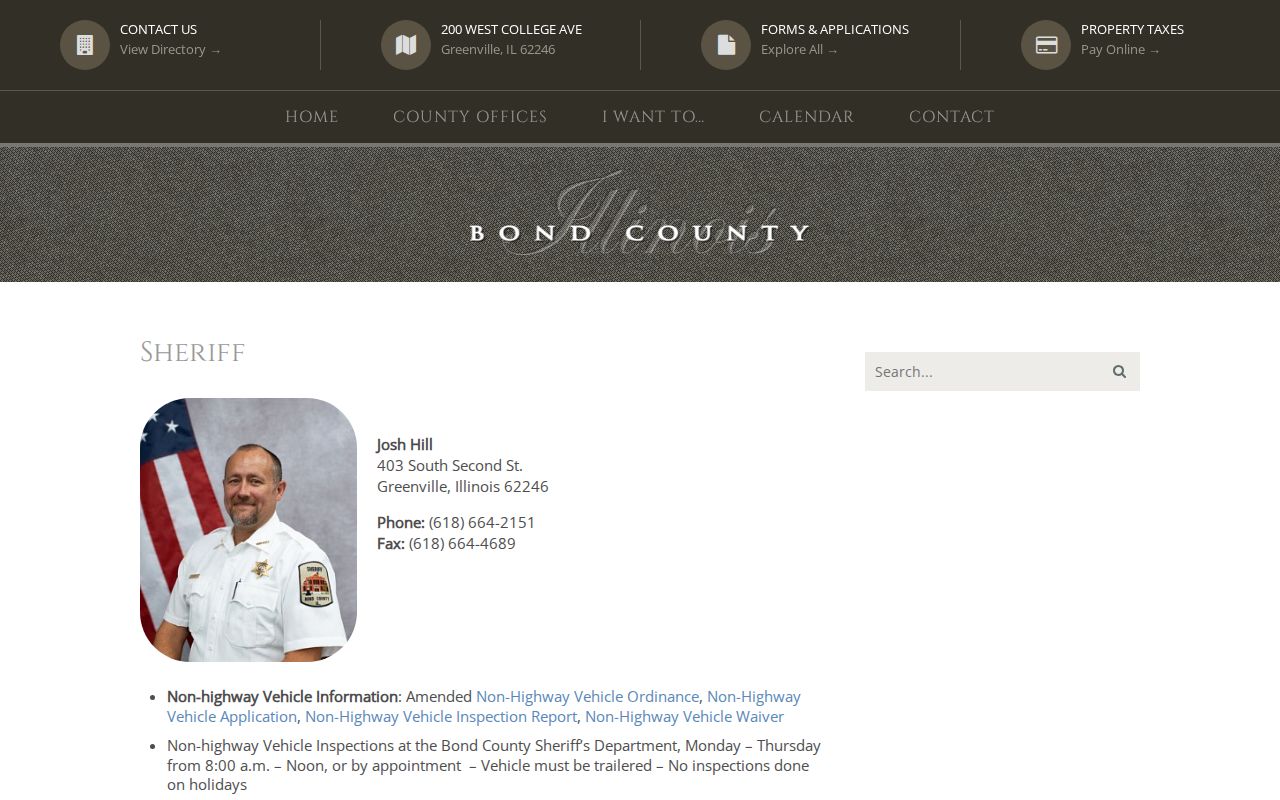 Bond County Jail sheriff release records access point