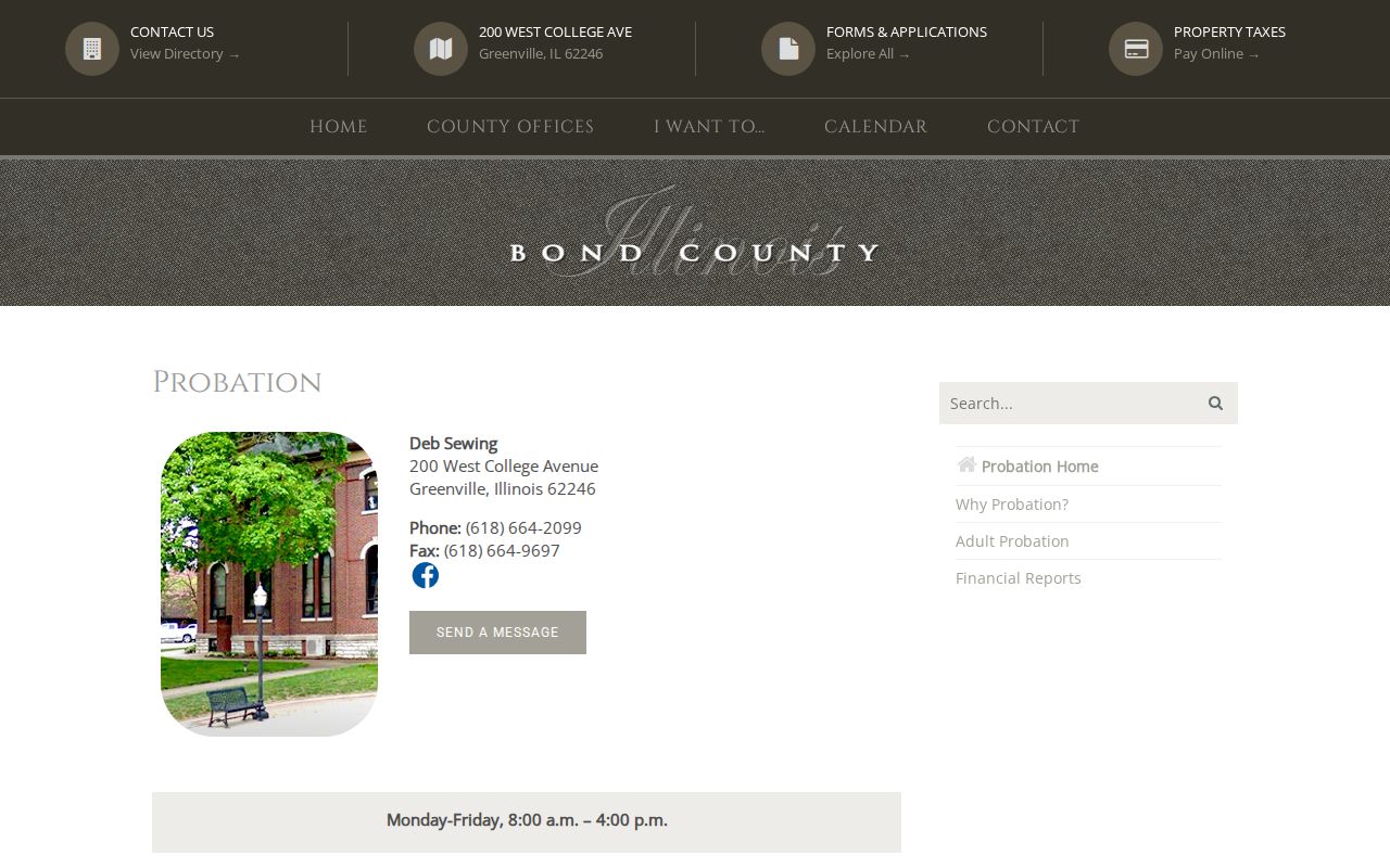 Bond County probation office for county release supervision